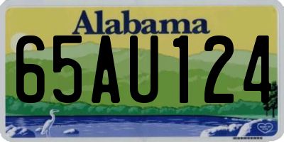 AL license plate 65AU124