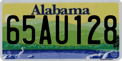 AL license plate 65AU128