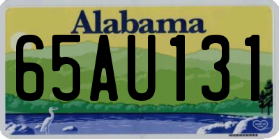 AL license plate 65AU131