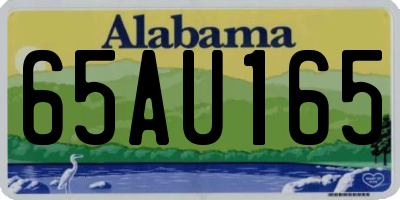 AL license plate 65AU165