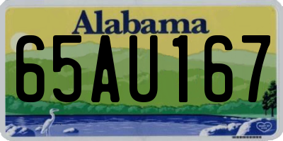 AL license plate 65AU167