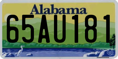 AL license plate 65AU181