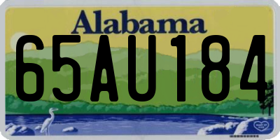 AL license plate 65AU184