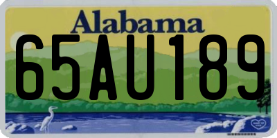 AL license plate 65AU189
