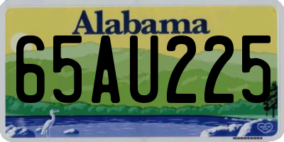 AL license plate 65AU225