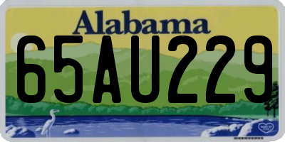 AL license plate 65AU229