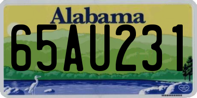 AL license plate 65AU231