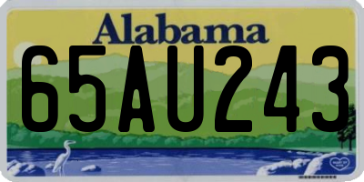 AL license plate 65AU243