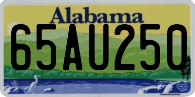 AL license plate 65AU250