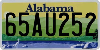 AL license plate 65AU252