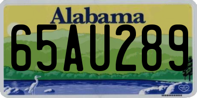 AL license plate 65AU289