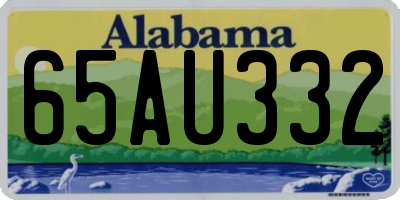 AL license plate 65AU332