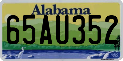 AL license plate 65AU352