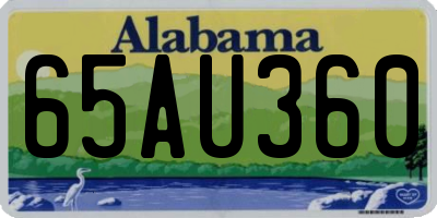 AL license plate 65AU360