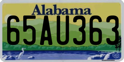 AL license plate 65AU363