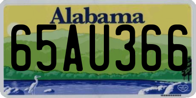 AL license plate 65AU366