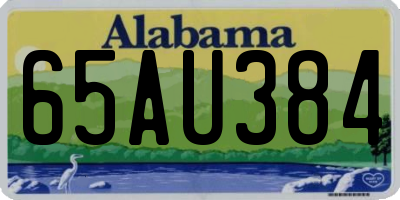 AL license plate 65AU384