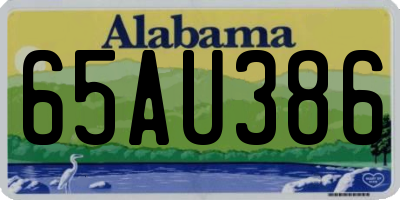 AL license plate 65AU386