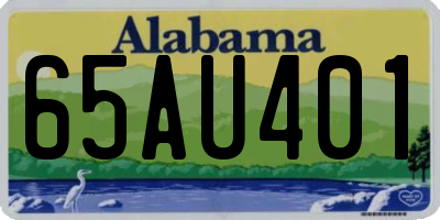 AL license plate 65AU401