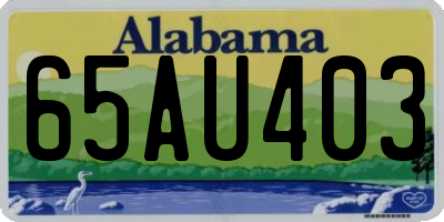 AL license plate 65AU403