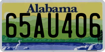 AL license plate 65AU406
