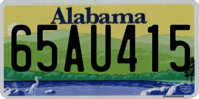 AL license plate 65AU415