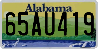 AL license plate 65AU419