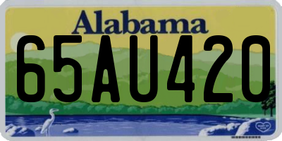 AL license plate 65AU420