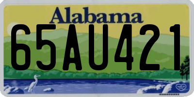 AL license plate 65AU421