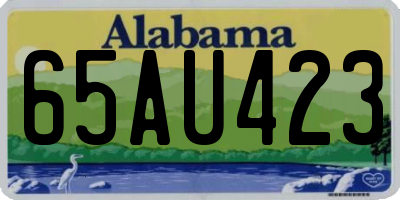 AL license plate 65AU423