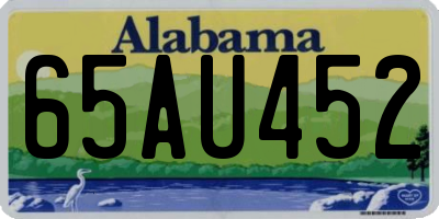 AL license plate 65AU452