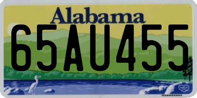 AL license plate 65AU455