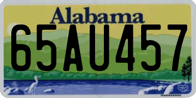 AL license plate 65AU457