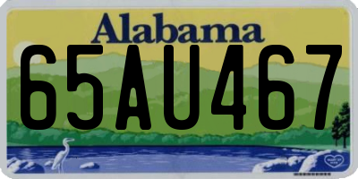 AL license plate 65AU467