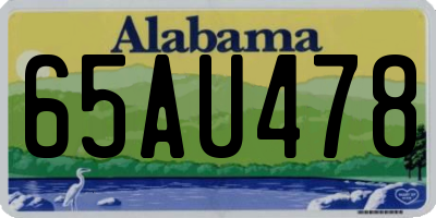 AL license plate 65AU478