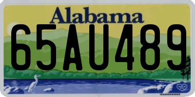 AL license plate 65AU489