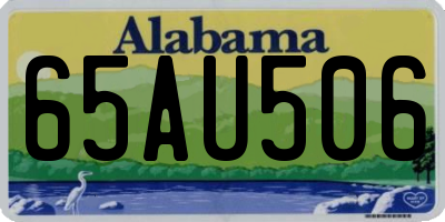 AL license plate 65AU506