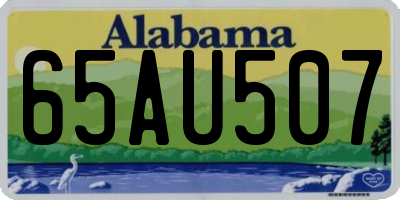 AL license plate 65AU507