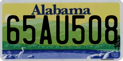 AL license plate 65AU508