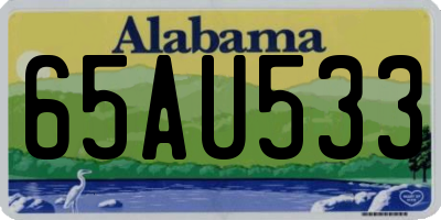 AL license plate 65AU533