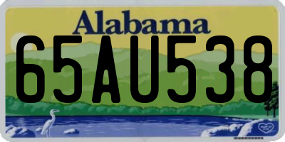 AL license plate 65AU538