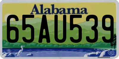 AL license plate 65AU539