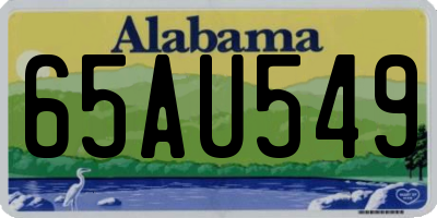 AL license plate 65AU549