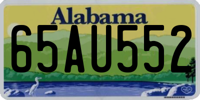AL license plate 65AU552