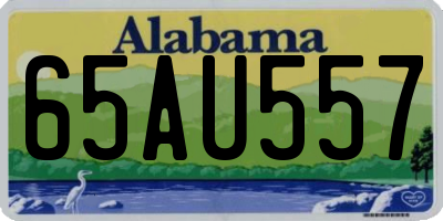 AL license plate 65AU557