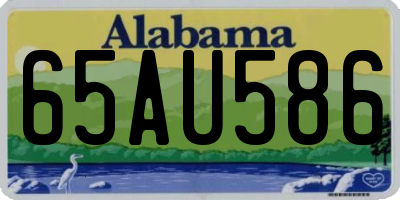 AL license plate 65AU586