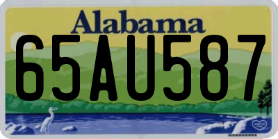 AL license plate 65AU587