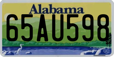 AL license plate 65AU598
