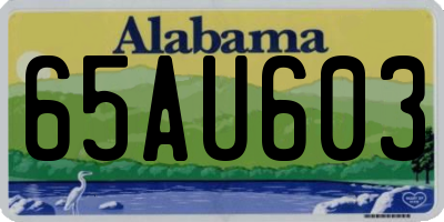 AL license plate 65AU603