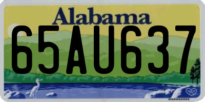 AL license plate 65AU637